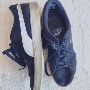 Men's Blue Suede Puma Shoes Size 9 US